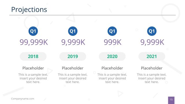 Slide Deck of Business with Projections Template