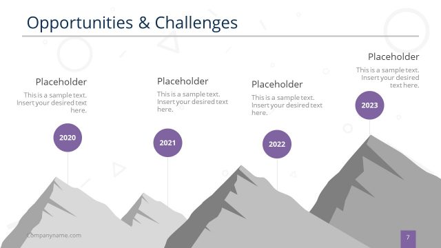 PowerPoint Mountain Design for Opportunities