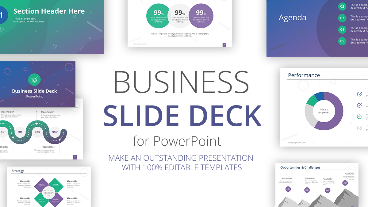 presentation of slide deck