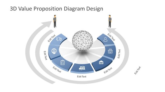 3D Diagram Template Marketing Strategy