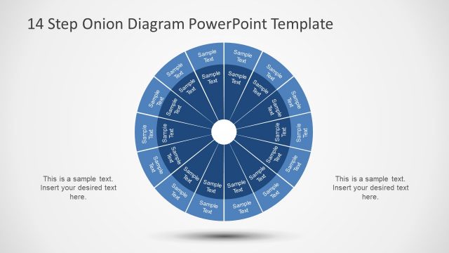 14 Step Onion Diagram PowerPoint Template