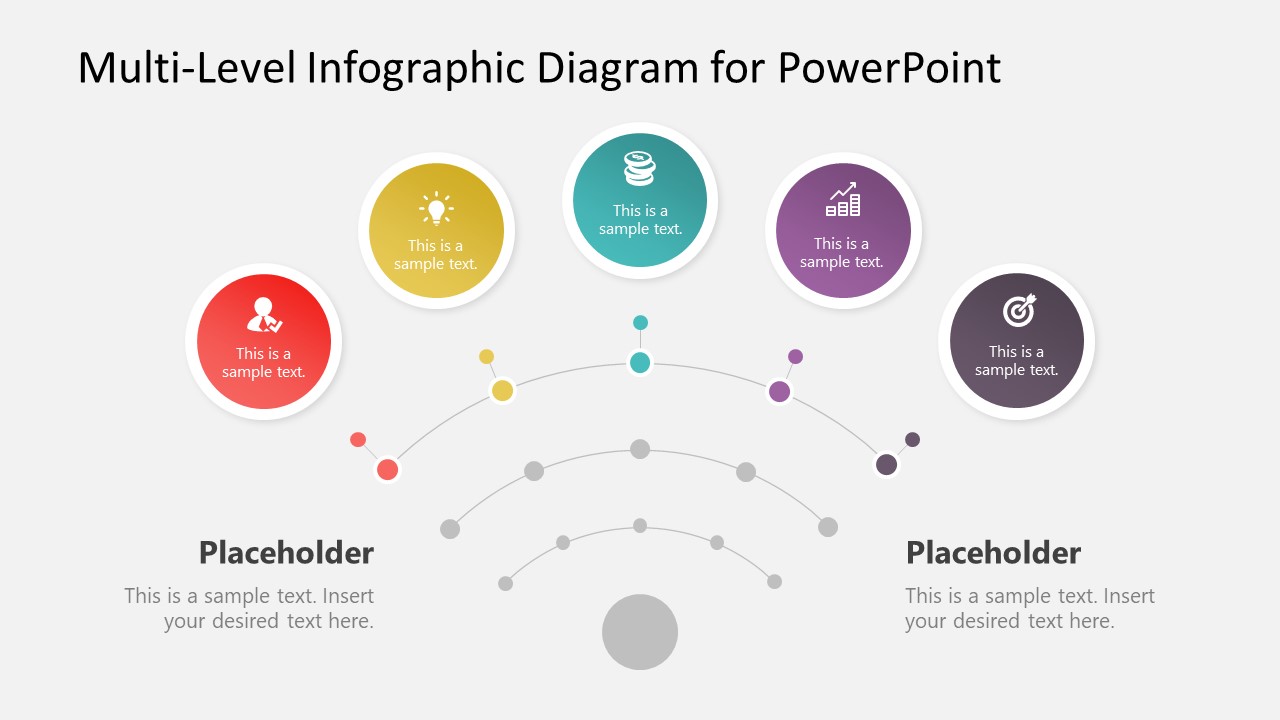 Diagram of 5 Level Infographic PPT