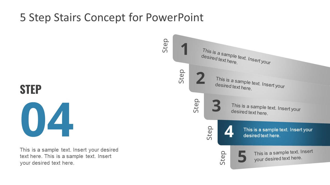 4 Steps PowerPoint Concept Design