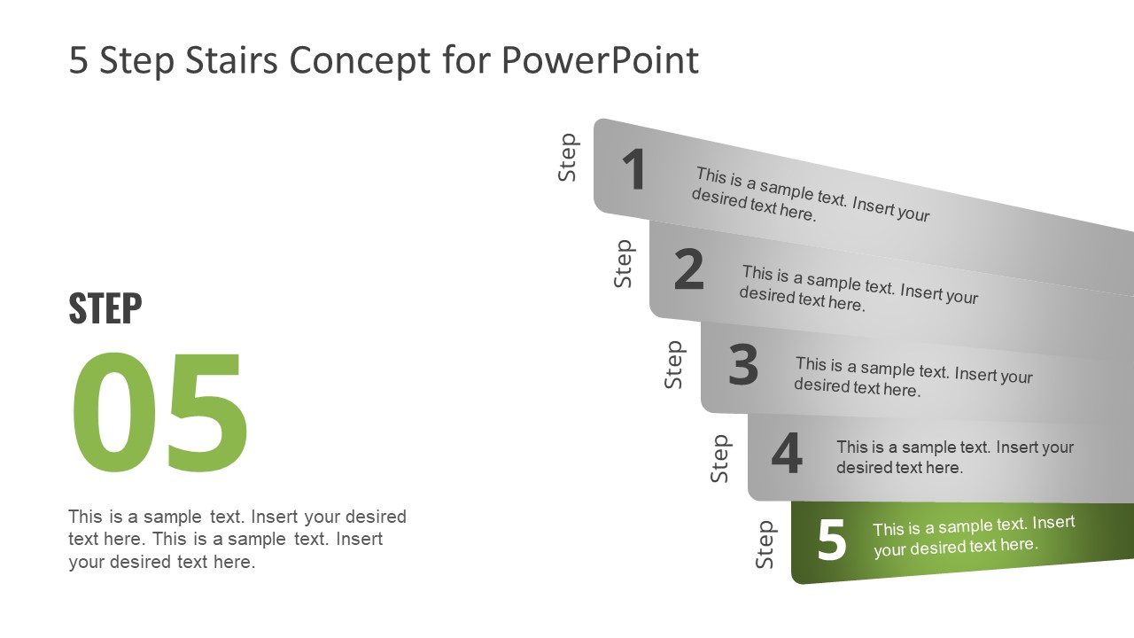 Layout of 5 Step PowerPoint Diagram