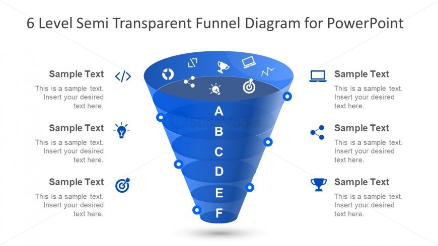 Diagram of Marketing Funnel in PowerPoint