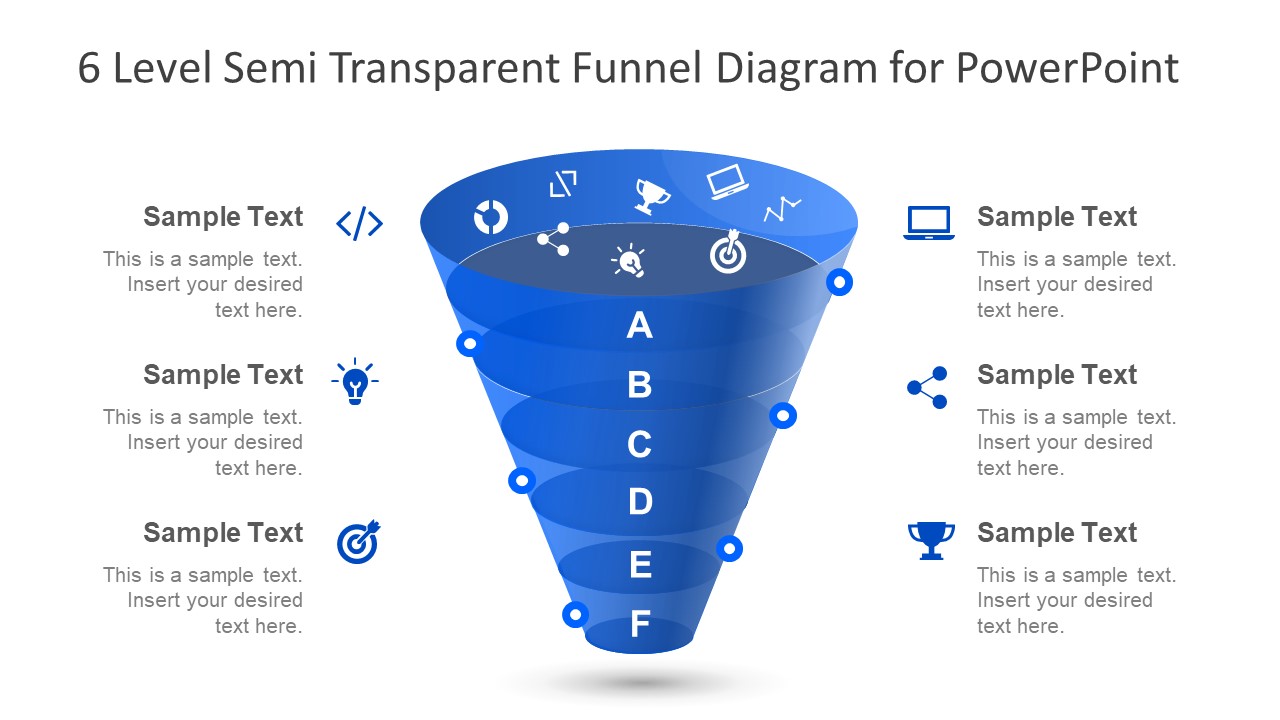 Diagram of Marketing Funnel in PowerPoint