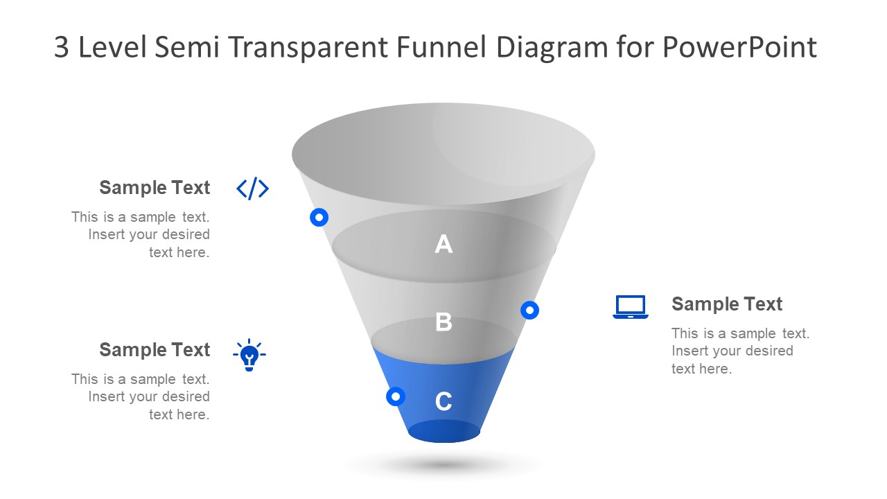 Semi Transparent Slide Design Funnel