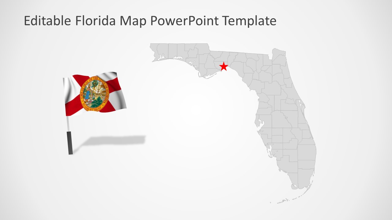 Slide of Florida Editable Map