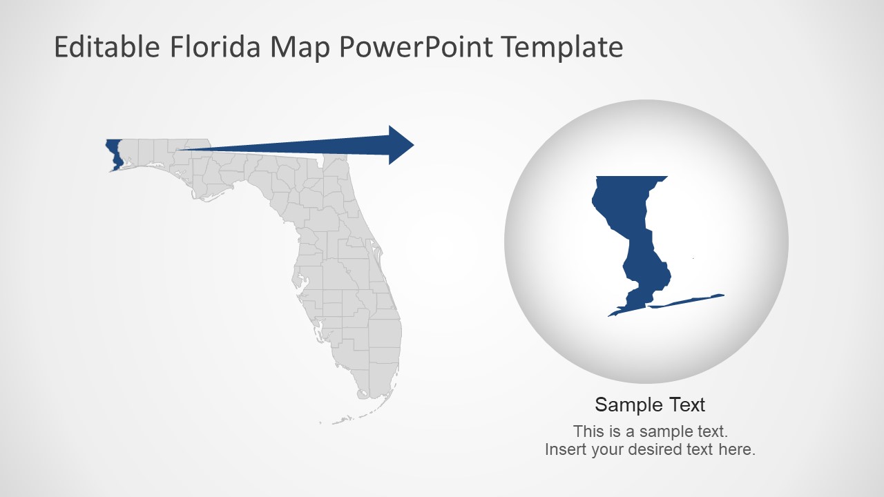 Florida State PowerPoint Map Template SlideModel