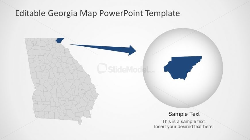 US States Map Template Georgia