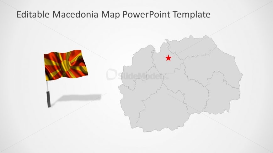 Editable Map and Flag Slide PPT