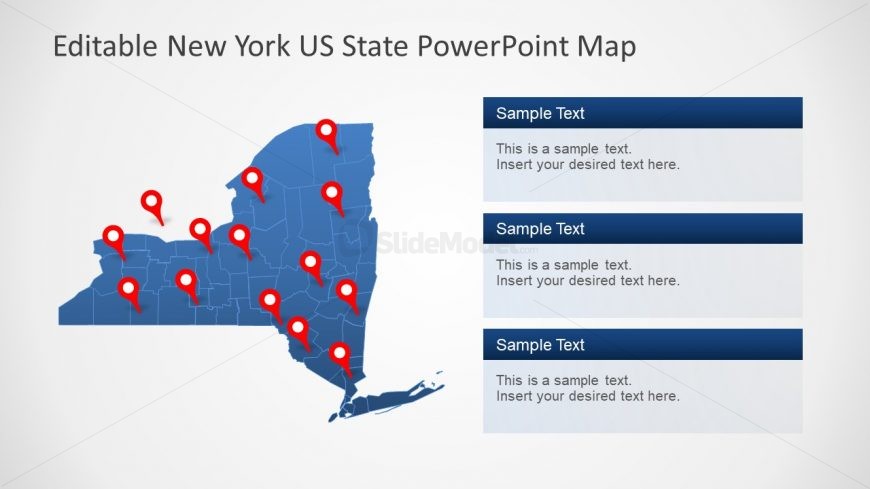 Map PowerPoint Editable State Presentation 