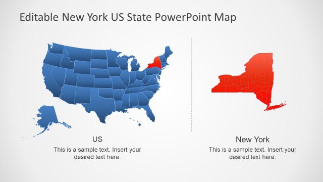 Editable USA Map PowerPoint and New York