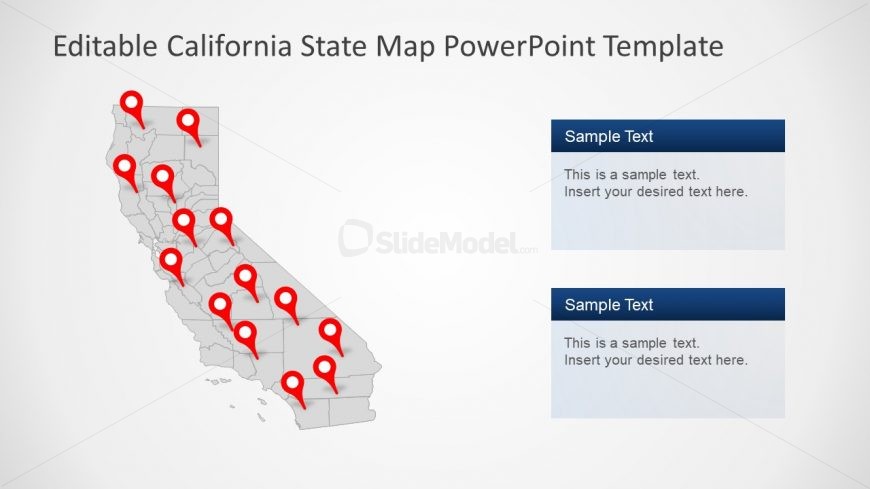 PowerPoint Map Template of California
