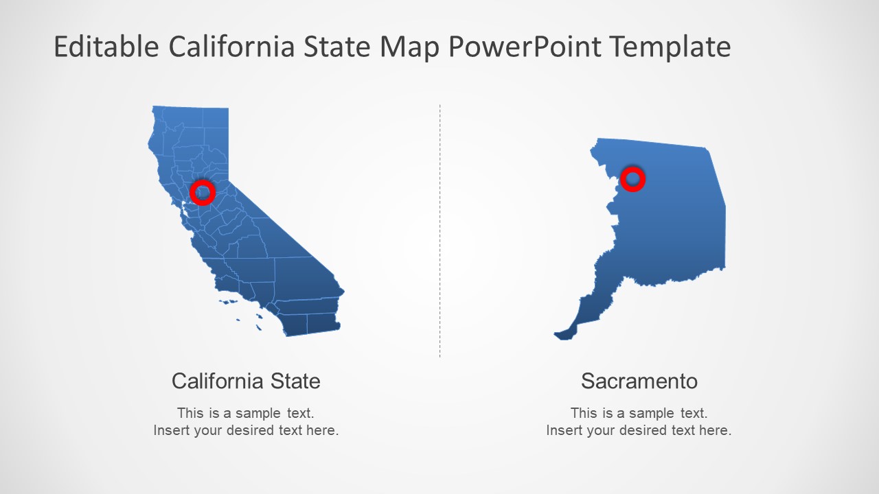 Editable California Maps For Powerpoint