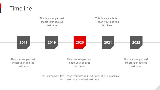 Horizontal Timeline Diagram in PowerPoint