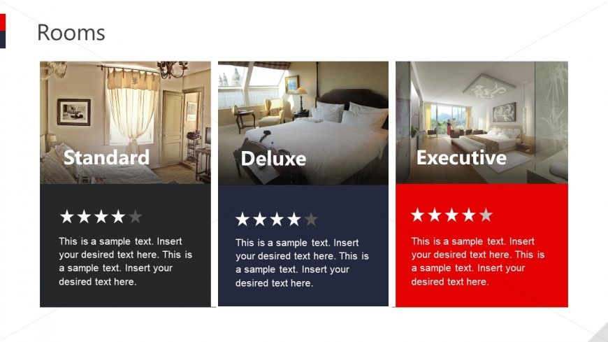 Slide of Room Options Hotel Business