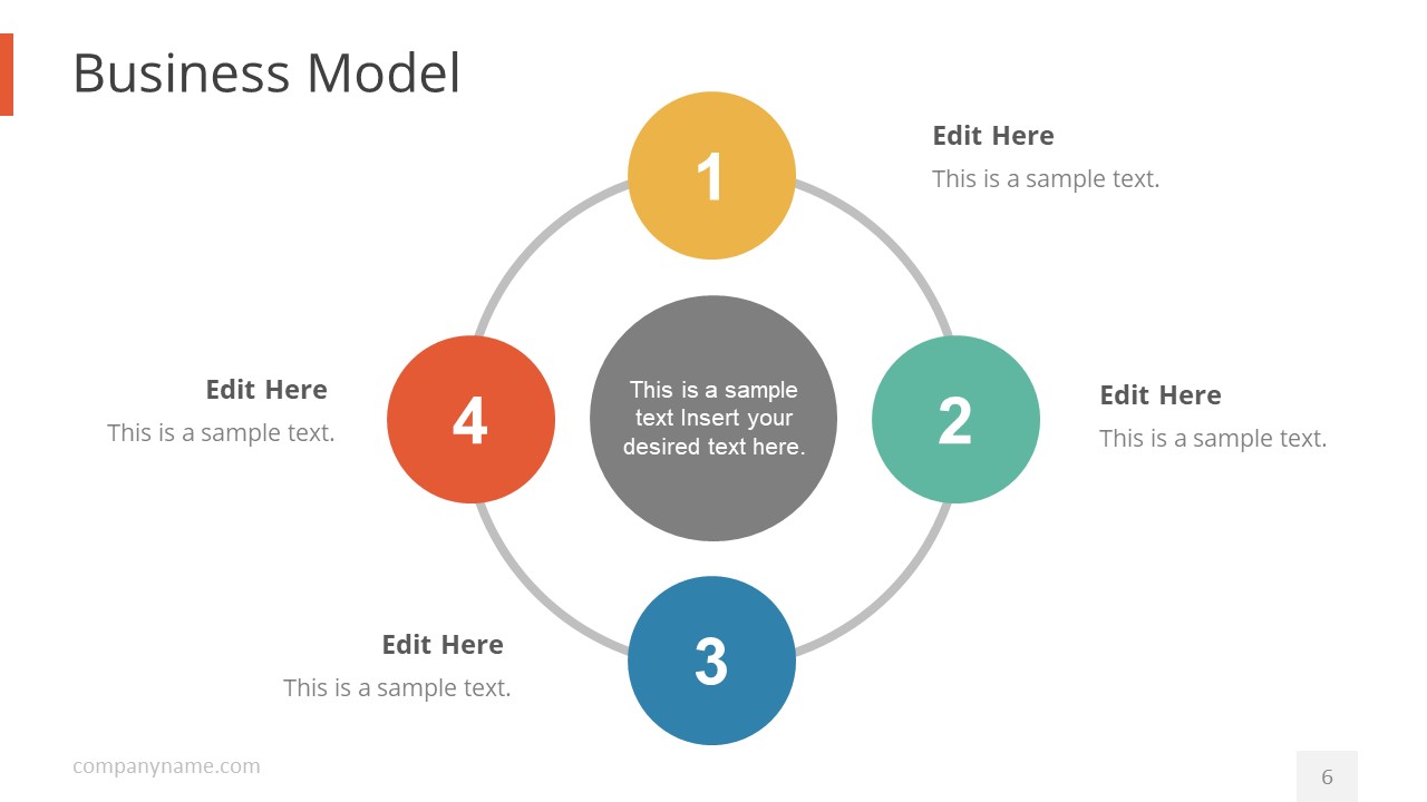 Circular PowerPoint Diagram for Business Model