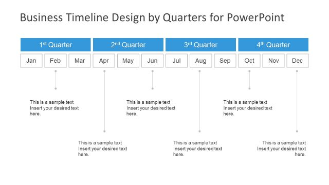 Business Timeline Design by Quarters for PowerPoint