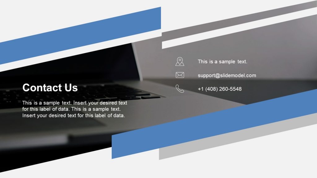 Powerpoint Contact Slide Example Contact Slide with Professional Background - SlideModel