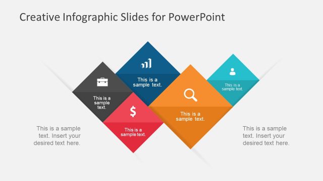 PPT Rhombus Design with Infographics