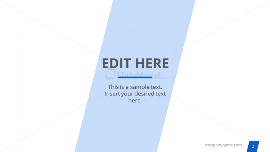 Editable Slide of Company Presentation