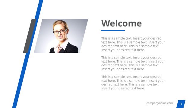 Welcome Slide of Corporate Template