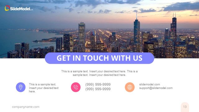 Slide of Contact Information and View