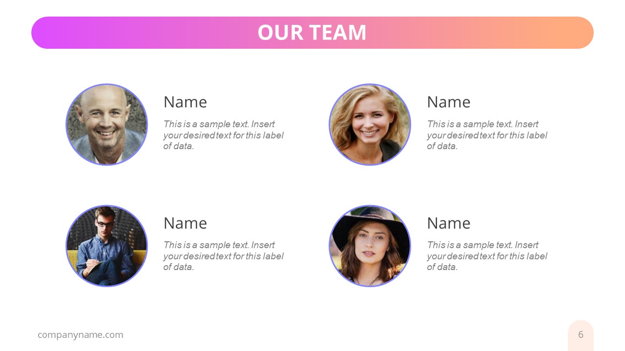 Photo Placeholders for Team Members