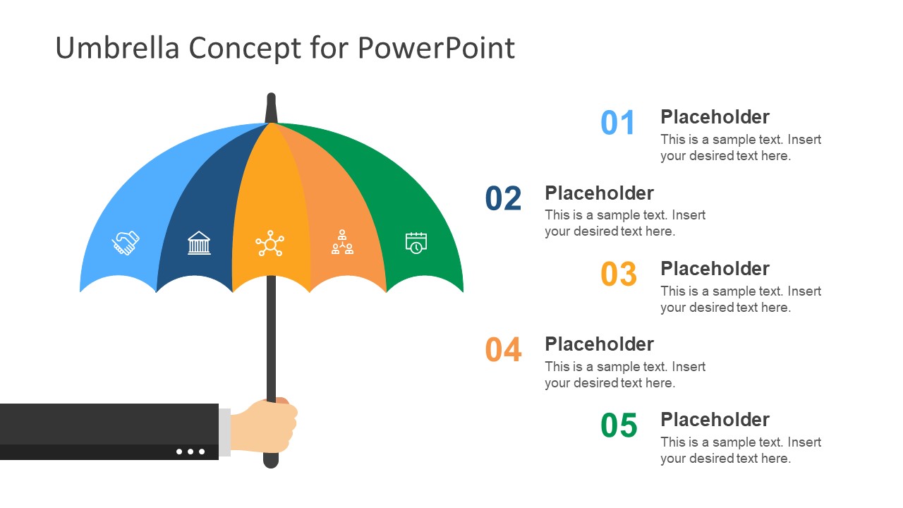 Risk Management PowerPoint Umbrella