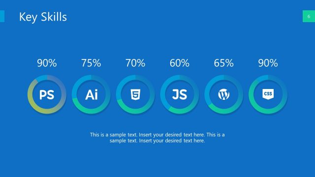 Data Driven Doughnut Chart Key Skills