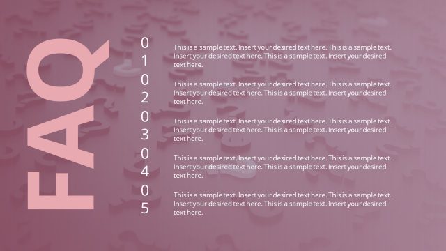 Slide for Company FAQs PowerPoint