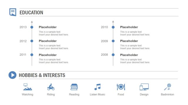 Professional Academic History Resume Design