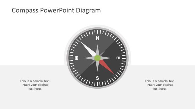 Editable Compass PowerPoint Diagram