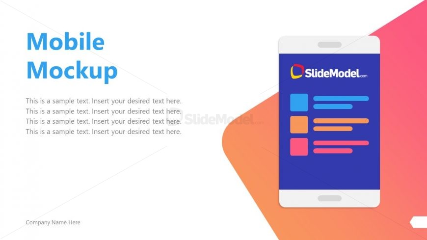 Mobile Application Mockup Slide