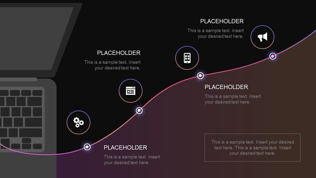 4-Step Technology Roadmap PowerPoint Template