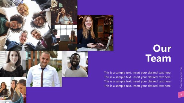 Collage of Team Photos Intro PPT