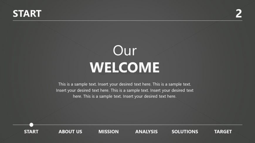 Welcome Business PowerPoint Grayscale