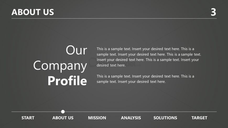 Company profile PowerPoint Grayscale
