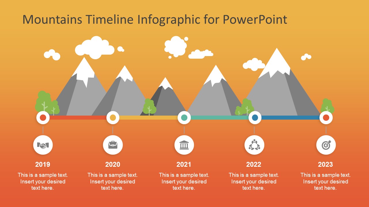 Mountain Illustrations Slide for PowerPoint