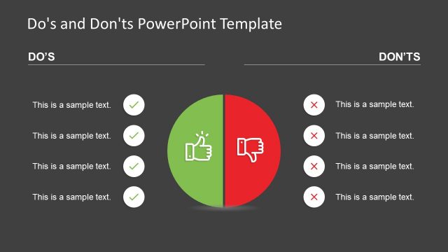 Dark Background Dos and Donts Slide