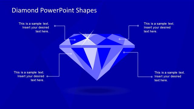 4 Segment Diamond Diagram PPT