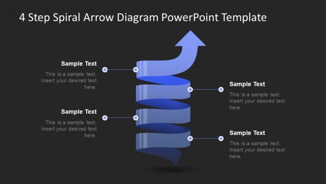 PowerPoint Arrow Spiral 4 Steps Diagram - SlideModel
