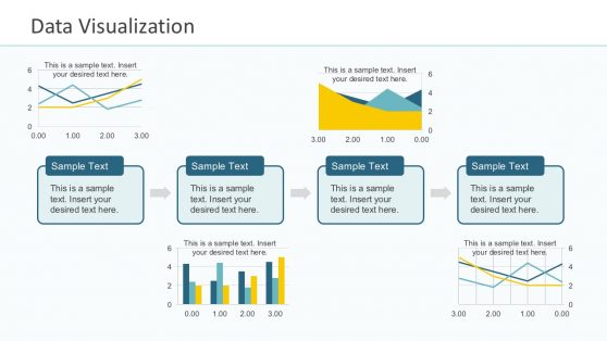 4-Step Data Process Presentation Slide Graphs
