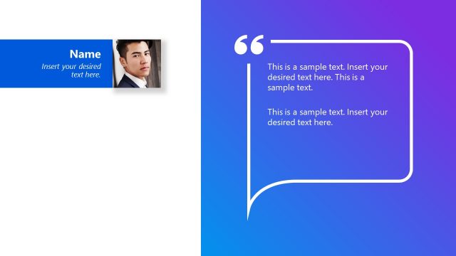 Testimonial PowerPoint Layout With Quotes
