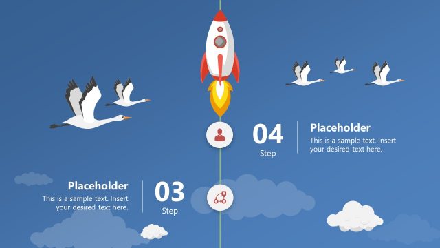 PowerPoint Timeline Template of Rocket