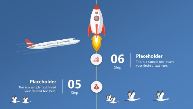 Vertical Timeline of Rocket Launch