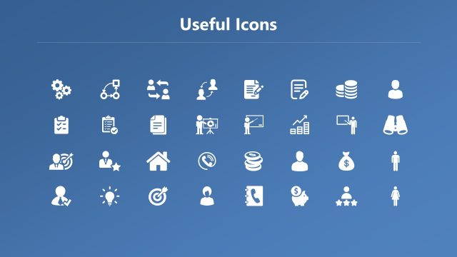 Slide of Useful Infographic Icons Space