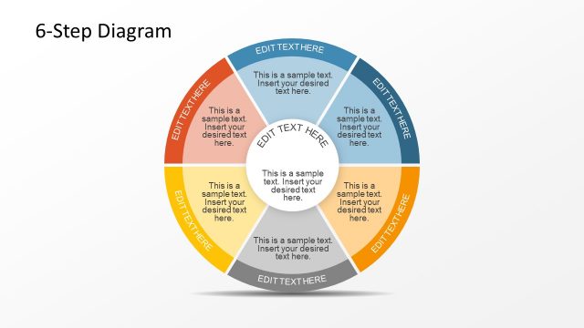 6 Step Circular Diagram with 2 Levels for PowerPoint