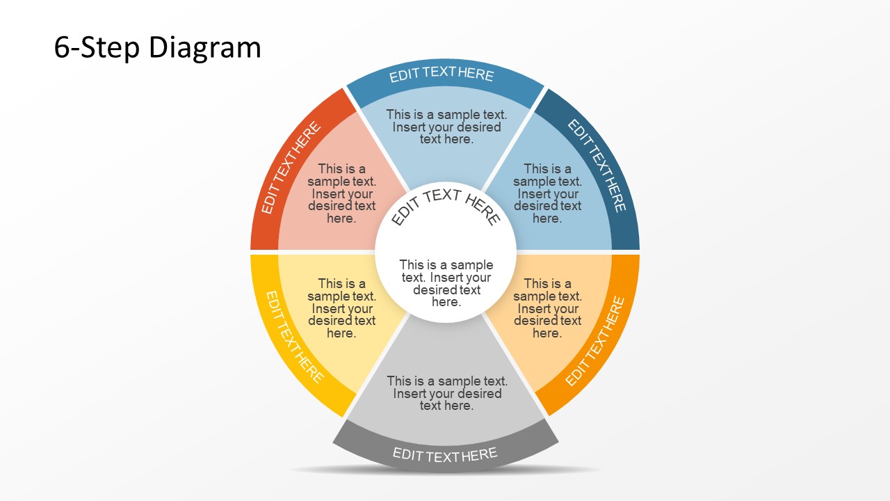 6 Step Circular Diagram With 2 Levels For PowerPoint - SlideModel